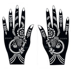 Flower Pattern Tattoo Stencils for Women Hollow Henna Tattoo Stencils for Hand Fingers Reusable Tattoo Templates Tattoo Tools