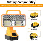Portable Utility lights 4200LM LED Work Light Compatible with Dewalt 20V Max Lithium-ion Battery, Flashlight with USB Port