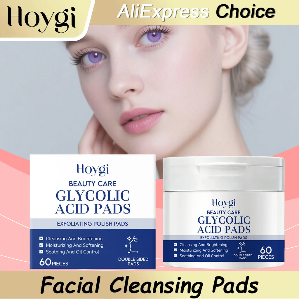 HOYGI Facial Cleansing Pads Glycerin Makeup Removal Skin Care Hydrating Cotton Pads Gentle Exfoliating Face Skin Clean Cloths