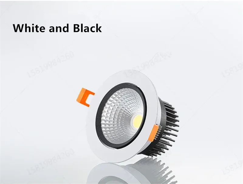 Dimmable Embedded LED Downlights 5W7W/9W12W15W/18W20W COB Ceiling Lights Spotlights Angle Adjustable AC90-260V CRI90 For Home