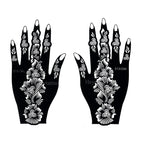 Flower Pattern Tattoo Stencils for Women Hollow Henna Tattoo Stencils for Hand Fingers Reusable Tattoo Templates Tattoo Tools