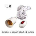 Lamp Bases Universal With Switch Led Bulb Socket Adapter E27 Screw Lamp Holder Accessories Tools Two Plugs Suspension