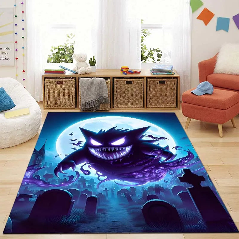 Next Day Shipping P-Pokemon Gengar Carpet Rug for Living Rooms Bedroom Bedside Floor Mat Area Rug Home Decor Gifts Potdemiel