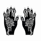 Flower Pattern Tattoo Stencils for Women Hollow Henna Tattoo Stencils for Hand Fingers Reusable Tattoo Templates Tattoo Tools