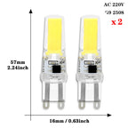 2pcs Mini COB LED Lamp AC/DC 12V 220V G4 G9 E14 Lampada LED Spotlight Light Bulbs Replace Halogen For Ceiling Lamp Chandelier