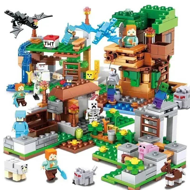 Cretive DIY Game The Farm Cottage Village House Building Blocks Compatible Bricks Toys Birthday Gift