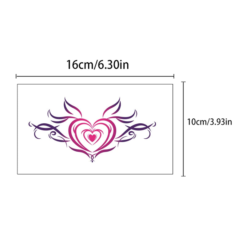 Charm chest, female lower abdomen, sexy temporary sticker, colored luminous waterproof and sweat proof charm tattoo sticker