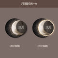 Advanced sense 2025 TV background wall light luxury moon sofa with clock living room circular porch mural lamp