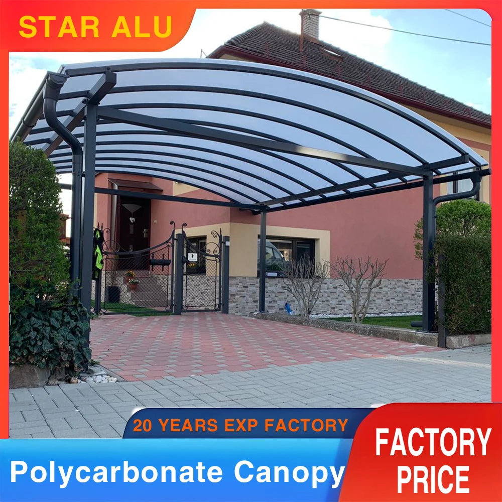 Polycarbonate awning canopy Aluminum frame Carport Carports Car Garage Shelter Canopy Aluminum Carport Polycarbonate Roofing