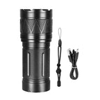 Portable 9000000 Powerful Flashlight Aluminum Alloy Built-in 3x18650 Battery Rechargeable Telescopic Zoom Torch With Power Bank