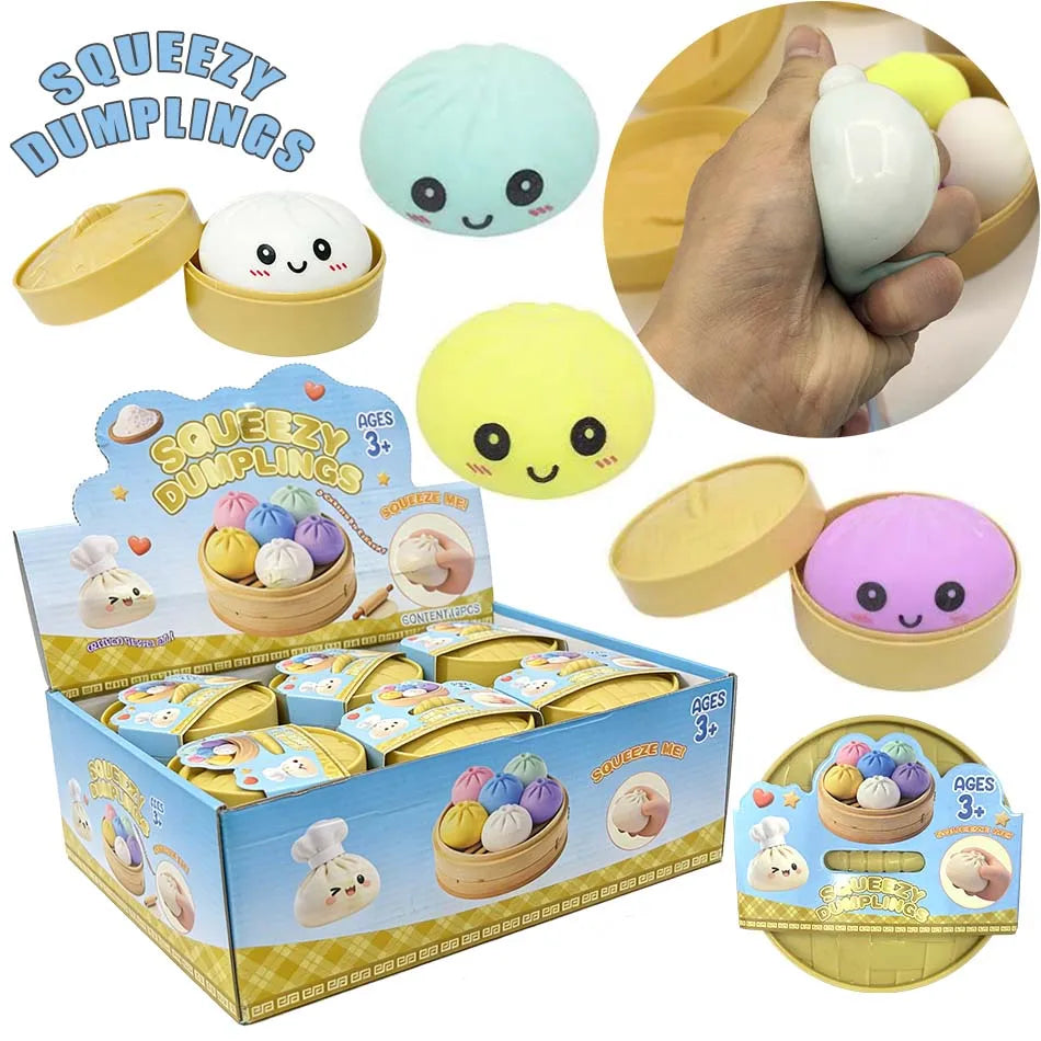 Simulation Flash Dumpling Pressure Ball Slow Rebound Soft Pinch Decompression Office Home Decorat  Adults Birthday Gifts