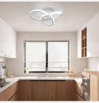 Household LED Chandelier Three Colors Lamp Modern Style Ceiling Lamp Bedroom Light Surface Installation 220v Dining Room Lamp