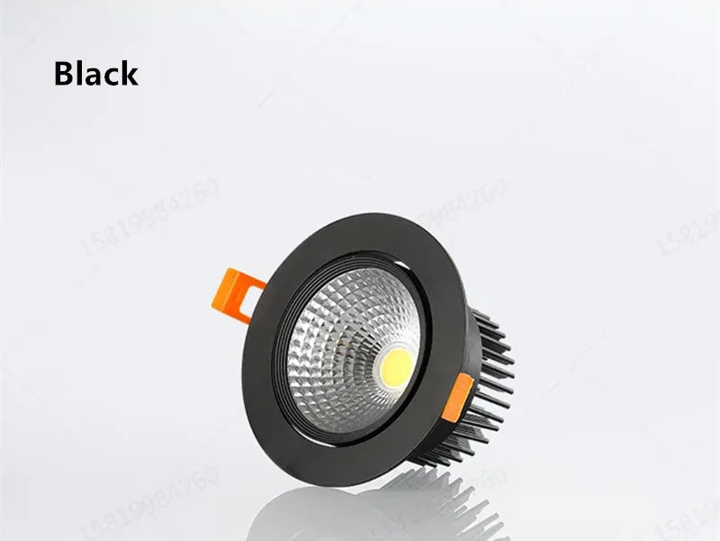Dimmable Embedded LED Downlights 5W7W/9W12W15W/18W20W COB Ceiling Lights Spotlights Angle Adjustable AC90-260V CRI90 For Home