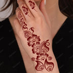 Flower Pattern Tattoo Stencils for Women Hollow Henna Tattoo Stencils for Hand Fingers Reusable Tattoo Templates Tattoo Tools