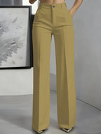 New 2025 Women's High-Waisted Draped Straight-Cut Suit Pants Simple European American Cross-Border Fashion for Women
