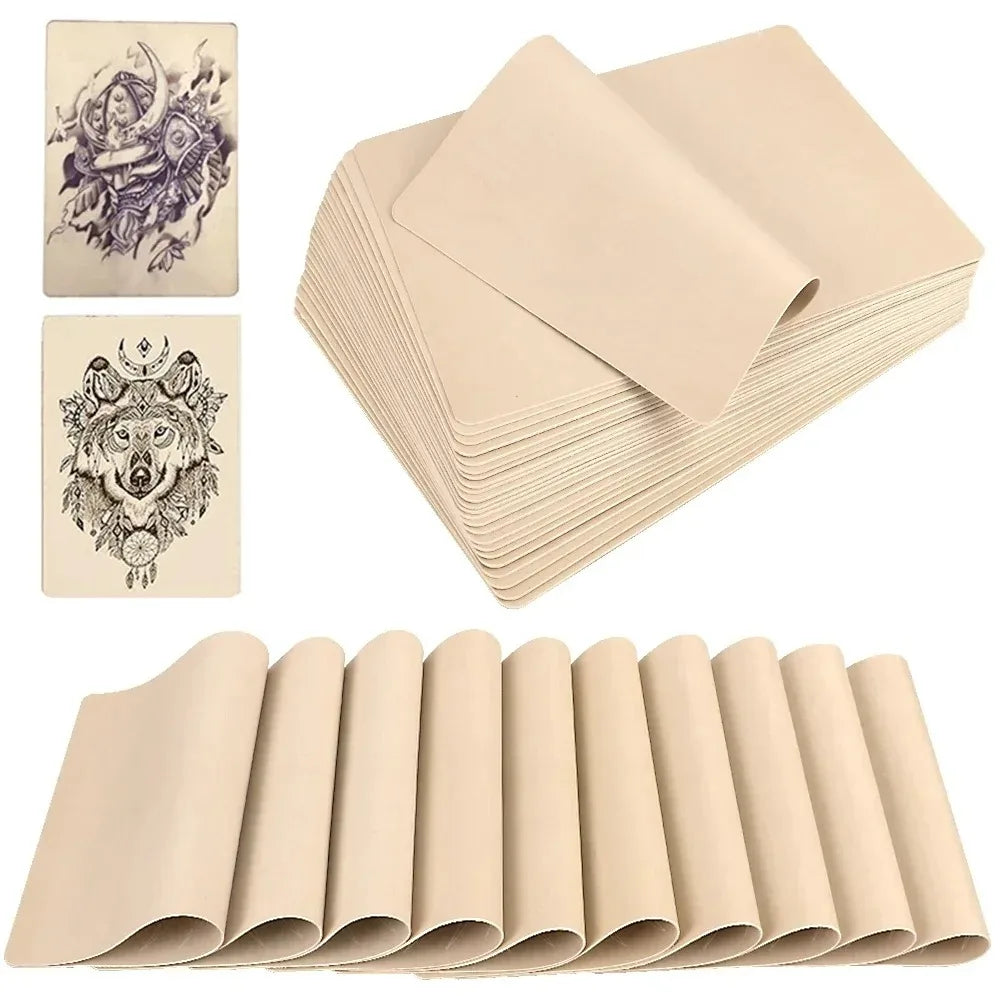 5/50pcs Silicone Tattoo Practice Skin - Double-Sided Fake Leather Sheets for Microblading, Permanent Makeup & Tattoo Training
