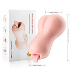 Male Soft Realistic Vagina Sexy Pocket Pussy SexToys For Men Oral Masturbator Stick Deep Throat Artificial Masturbation SexToys