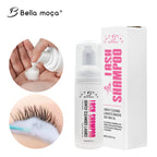 Bella moça 2pcs Lash Foam Mousse Cleansing Shampoo for Eyelash Extension 100ML Cream Mousse Makeup False Lashes Clean