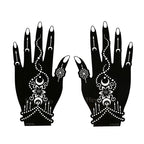 Flower Pattern Tattoo Stencils for Women Hollow Henna Tattoo Stencils for Hand Fingers Reusable Tattoo Templates Tattoo Tools