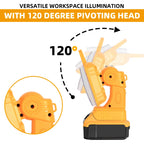 Portable Utility lights 4200LM LED Work Light Compatible with Dewalt 20V Max Lithium-ion Battery, Flashlight with USB Port