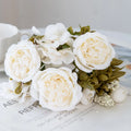 Artificial Flowers Valentine's Garland Wedding Beautiful Garden Rose Bud Arch Fake Brial Bouquet Home Room Decor Hydrangea Gifts