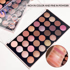 28-color eyeshadow palette, pearlescent matte, earthy tones, non-easy to fade, affordable multi-color eyeshadow palette