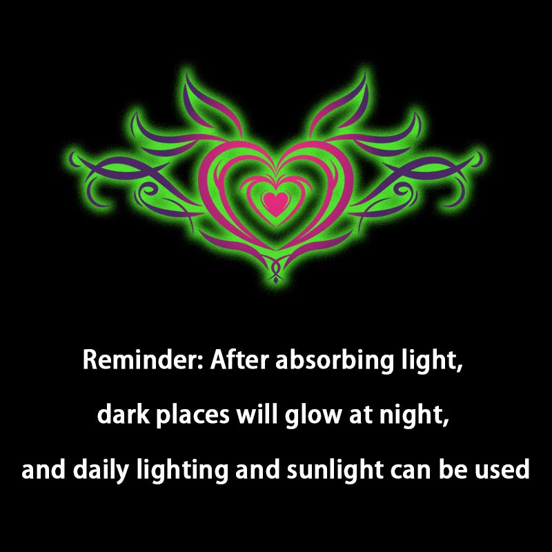 Charm chest, female lower abdomen, sexy temporary sticker, colored luminous waterproof and sweat proof charm tattoo sticker