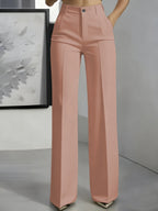 New 2025 Women's High-Waisted Draped Straight-Cut Suit Pants Simple European American Cross-Border Fashion for Women