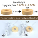 Unique 3D Crystal Ball Night Light Led Lamp Bedside Table Glowing Galaxy Lamp Saturn Planets Moon Children Birthday Gift Toy 5cm