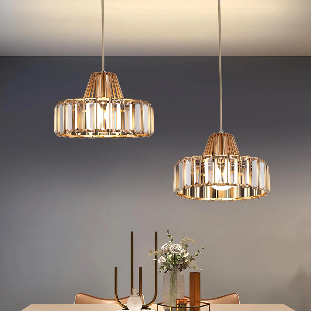 Modern Pendant Light Nordic Crystal Led Chandelier Hanging Ceiling Lamp Luxury Indoor Lustre Dining Room Kitchen Island Fixture