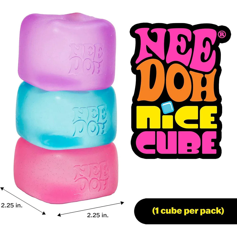 Schylling Needoh Nice Cube Sensory Fidget Cube Stress Relief Anxiety Sensory Tool for Focus ADHD & Calming Toy