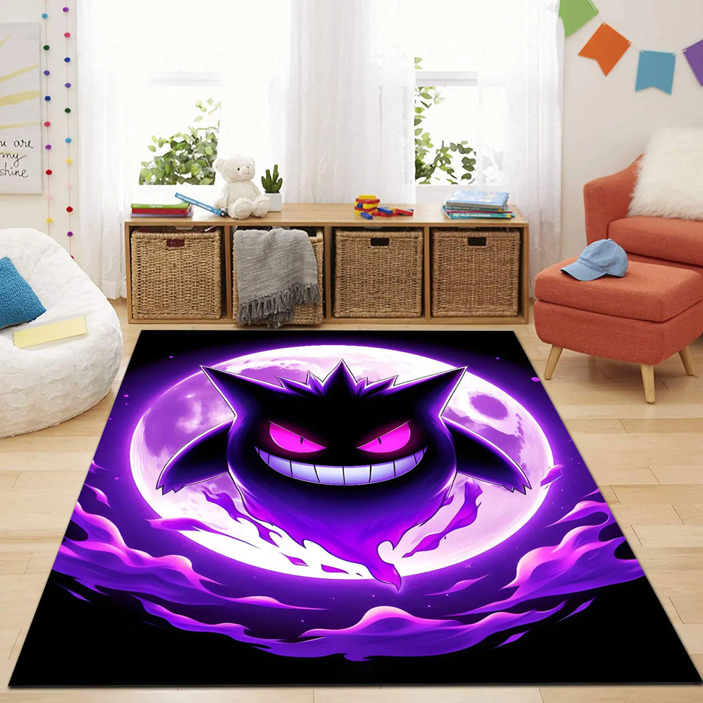 Next Day Shipping P-Pokemon Gengar Carpet Rug for Living Rooms Bedroom Bedside Floor Mat Area Rug Home Decor Gifts Potdemiel