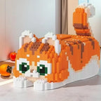 4655 Pieces of Cute Little Orange Cat Tissue Box Handmade Puzzle Model Kits, Ideal Halloween Gifts, Christmas Gifts/Thanksgiving Gifts, School Prizes