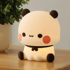 LED Night Lights Cute Panda Silicone Lamp Battery powered Touch Night Lamp Bedside Decor 3 Modes Dimmable Kids Baby nightlight