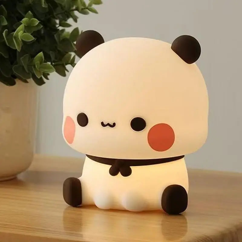 LED Night Lights Cute Panda Silicone Lamp Battery powered Touch Night Lamp Bedside Decor 3 Modes Dimmable Kids Baby nightlight