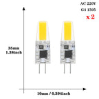 2pcs Mini COB LED Lamp AC/DC 12V 220V G4 G9 E14 Lampada LED Spotlight Light Bulbs Replace Halogen For Ceiling Lamp Chandelier