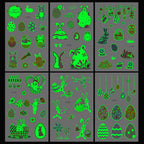 Easter Luminous Temporary Tattoos | Glow in The Dark Rabbit Bunny Eggs Chicks Flowers Waterproof Stickers for Party Gifts
