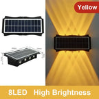 Solar Wall Lamp Outdoor Solar LED Light Waterproof Up And Down Luminous Lighting Balcony Yard Garden Decoration Lights