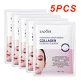 5pcs Hyaluronic Acid Collagen Face Mask skincare Moisturizing Hydrating Facial Masks Sheet Mask Skin Care
