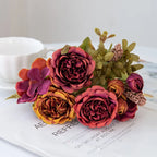 Artificial Flowers Valentine's Garland Wedding Beautiful Garden Rose Bud Arch Fake Brial Bouquet Home Room Decor Hydrangea Gifts