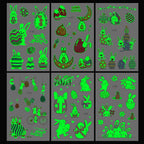 Easter Luminous Temporary Tattoos | Glow in The Dark Rabbit Bunny Eggs Chicks Flowers Waterproof Stickers for Party Gifts