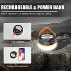 10W High Power Camping Lantern Tents Lamp 1200mah USB Rechargeable Portable Camping Lights Outdoor Hiking Night Hanging Lamp