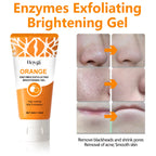HOYGI Orange Exfoliating Gel Gentle Cleansing Dead Spot Remover Reduce Blackheads Smooth Brightening for All Skin Types Care