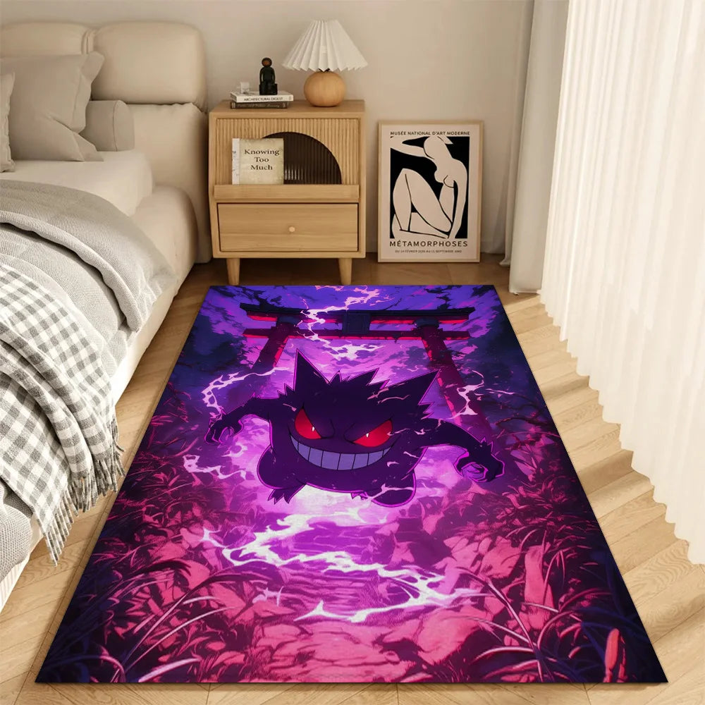Fashion Entrance Mat Living Room P-Pokemon Rugs Decoration G-gengar Washable Non-slip Kitchen Rug Floor Mats Doormat Front Door