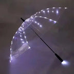 Fashion LED Transparent Umbrella  Creative Luminous Umbrella for Location Shooting Boys and Girls Party Props Unique and Stylish