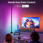RGB Tuya WIFI Led Floor Lamp Folding DIY Styling Ambient Lighting Voice Controlled Rhythm Lamp for Living Room Bedroom Room Deco