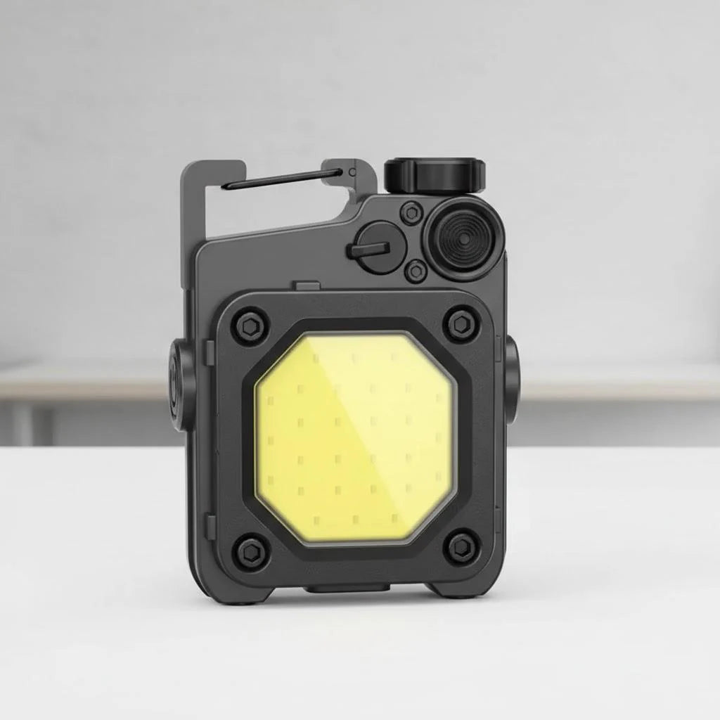 Portable Mini Keychain Flashlight USB Rechargeable Magnetic Work Light Waterproof Adjustable Lantern