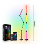 RGB Tuya WIFI Led Floor Lamp Folding DIY Styling Ambient Lighting Voice Controlled Rhythm Lamp for Living Room Bedroom Room Deco