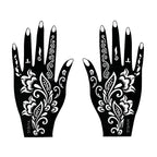Flower Pattern Tattoo Stencils for Women Hollow Henna Tattoo Stencils for Hand Fingers Reusable Tattoo Templates Tattoo Tools