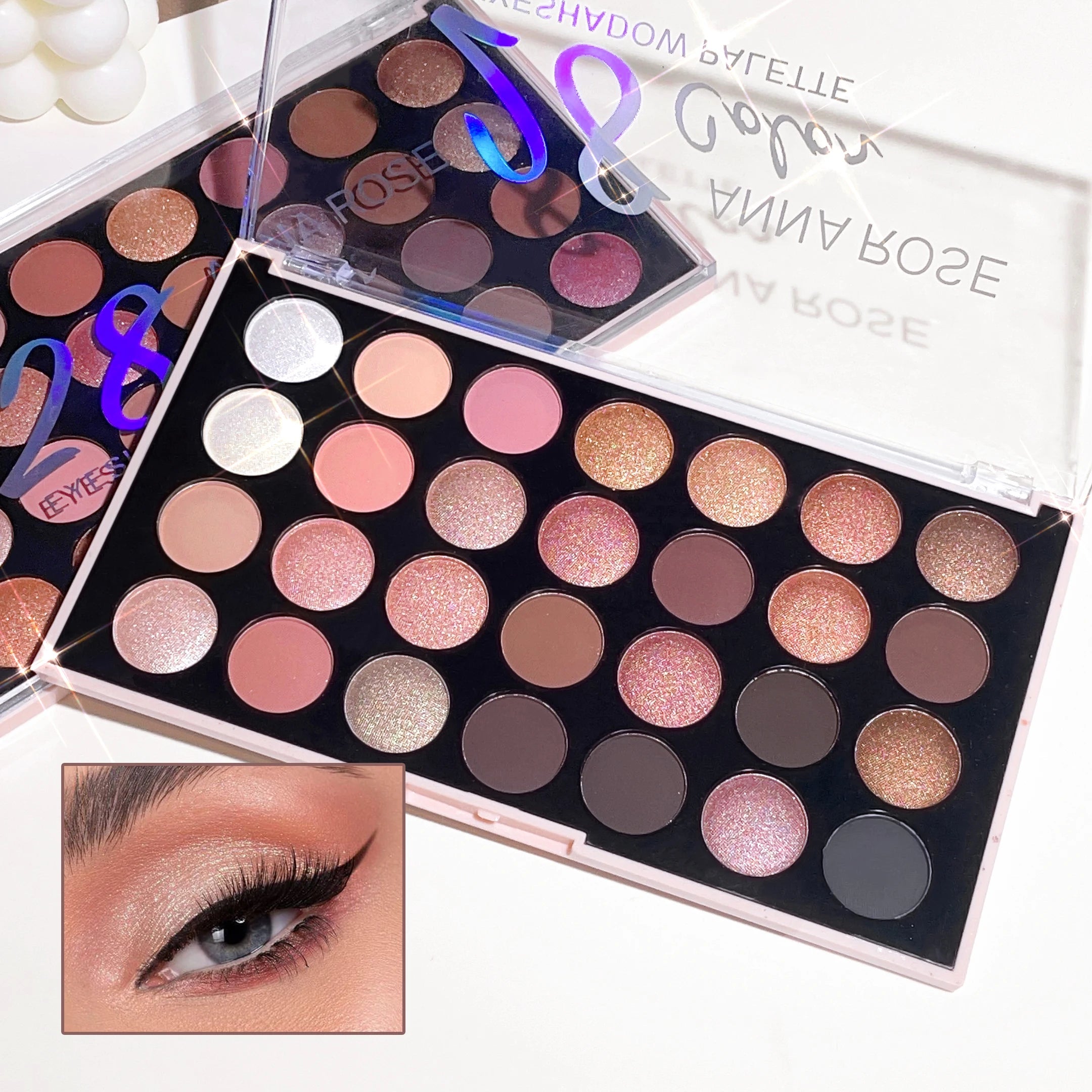 28-color eyeshadow palette, pearlescent matte, earthy tones, non-easy to fade, affordable multi-color eyeshadow palette